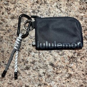 Lululemon clippable card pouch with keychain.
